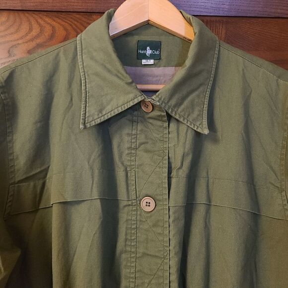 Vintage Hunt Club Olive Safari Jacket 16 Tall - Picture 3 of 7